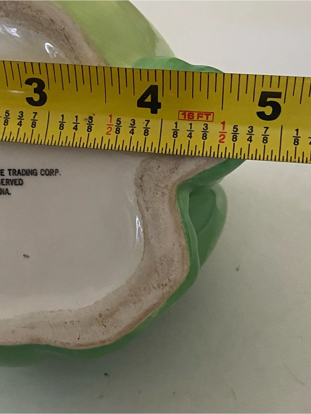 Vintage Green Spotted Polka Dot Wide Mouth Frog Ceramic Kitchen Sponge Holder